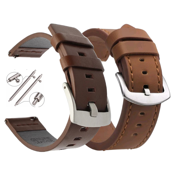 2 Pulseiras Huawei Gt2 Gt3 Gt4 Gt5, Amazfit Gtr 2 3 4, Haylou solar, Couro premium para Relógio 22mm