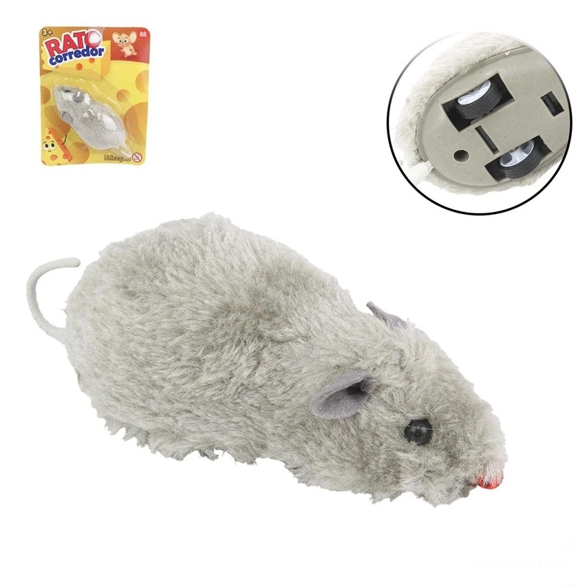 Rato Camundongo a Fricção Brinquedo Pegadinha 12 cm