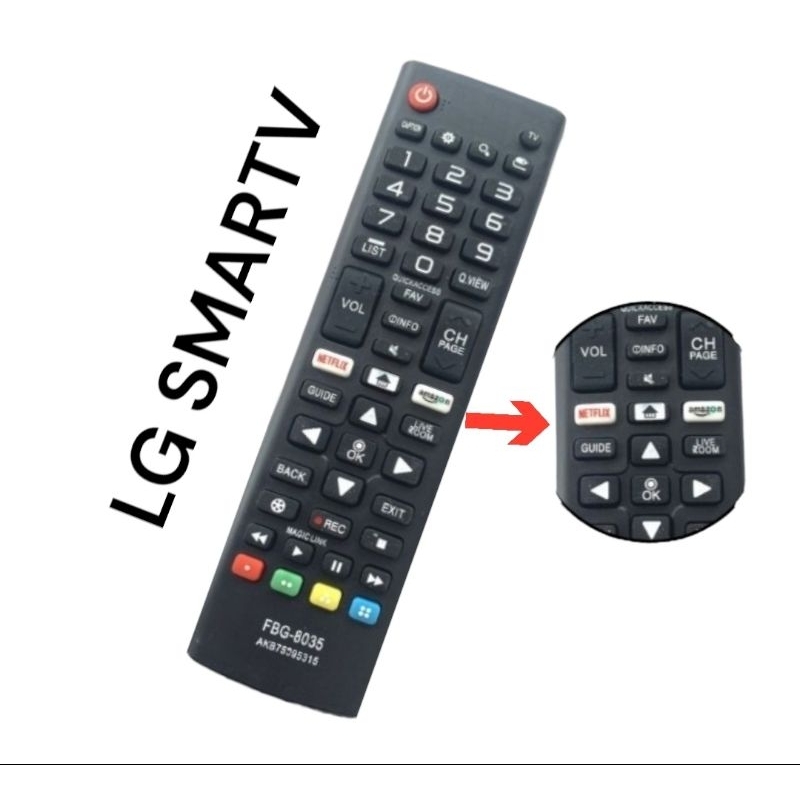 Controle Remoto Compativel Tv LG 43LK5750PSA FBG-8035 em Oferta na Shopee