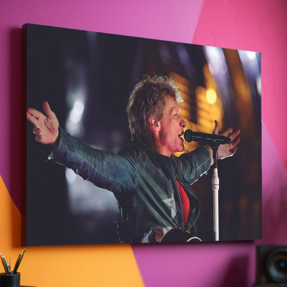 Placa Decorativa Bon Jovi 3 (Quadro Placas Decorativas MDF de Bandas e Músicas, Rock)