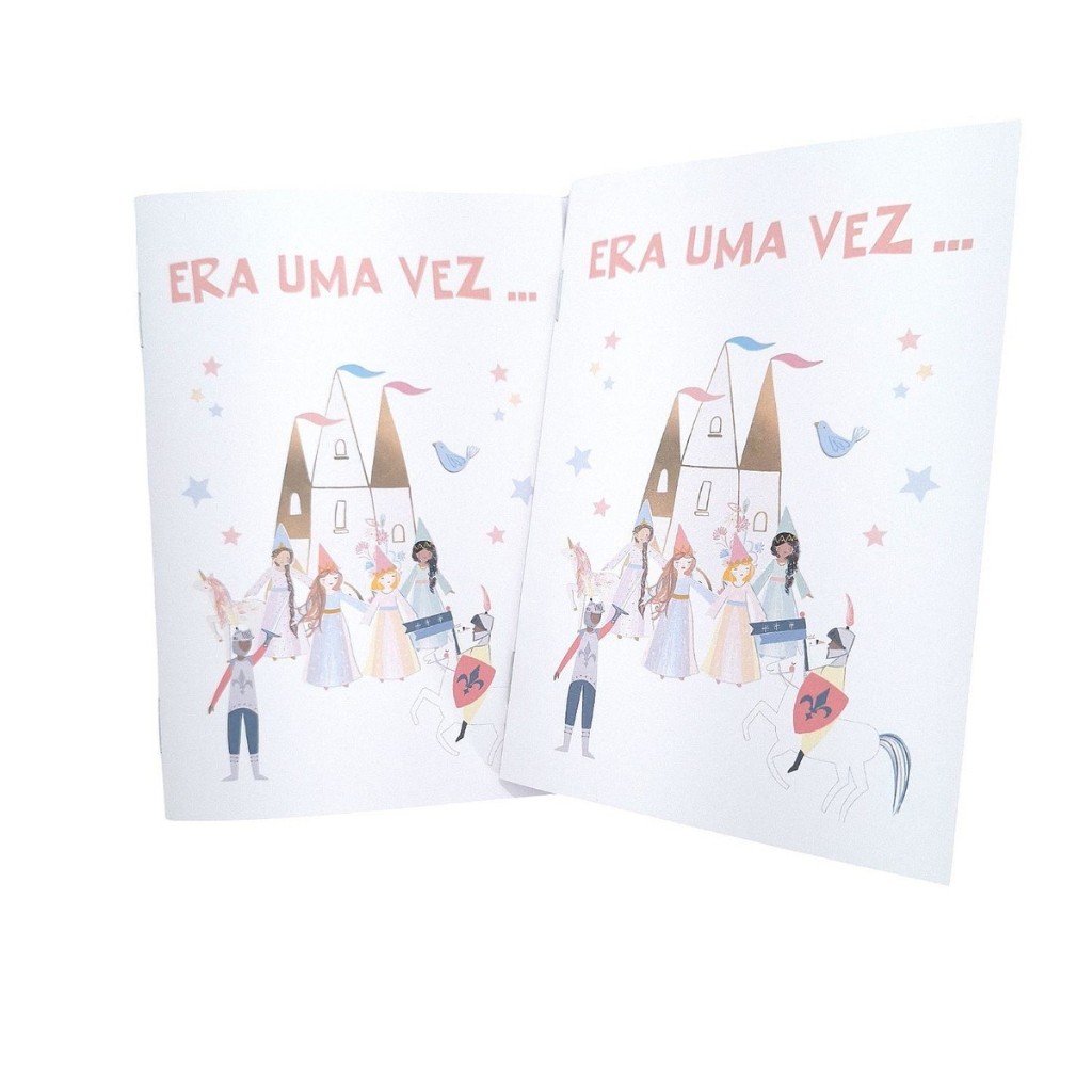 Livro para Colorir Princesas Reino Encantado Lembrancinhas Personalizados Aniversário Festa