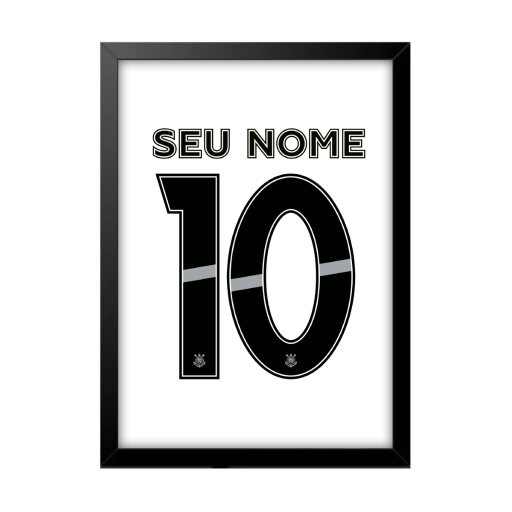 Quadro Decorativo Sala Quarto Corinthians Personalizado Camisa 1 Time Fiel Arte Time Futebol