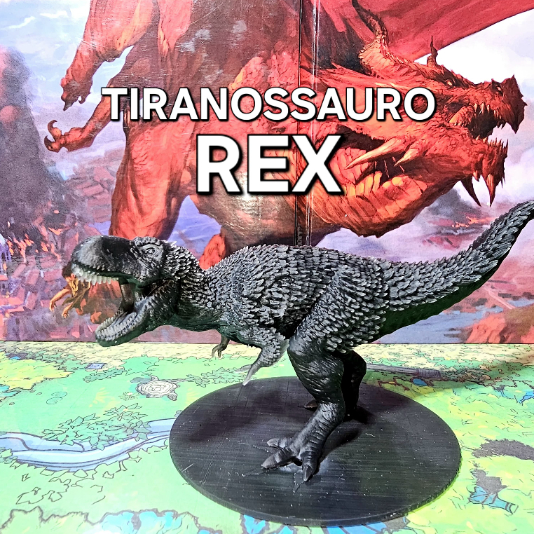 Miniatura RPG Tiranossuro REX T-REX Dinossauro D&D Dungeons and Dragons Boardgames Tabuleiro Dados