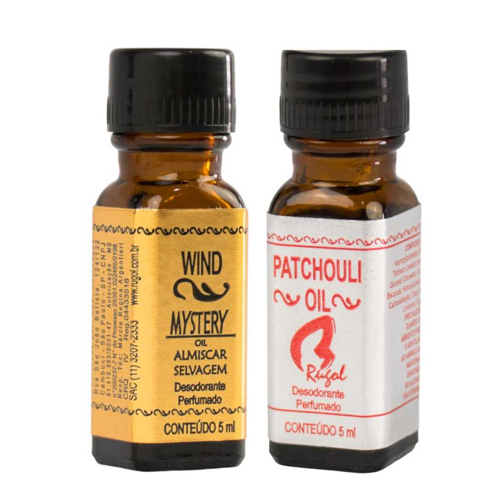 Rugól Óleo Desodorante Perfumado Wind Mystery Oil Almíscar Selvagem ou Patchouli 5ml - Escolha em Oferta na Shopee