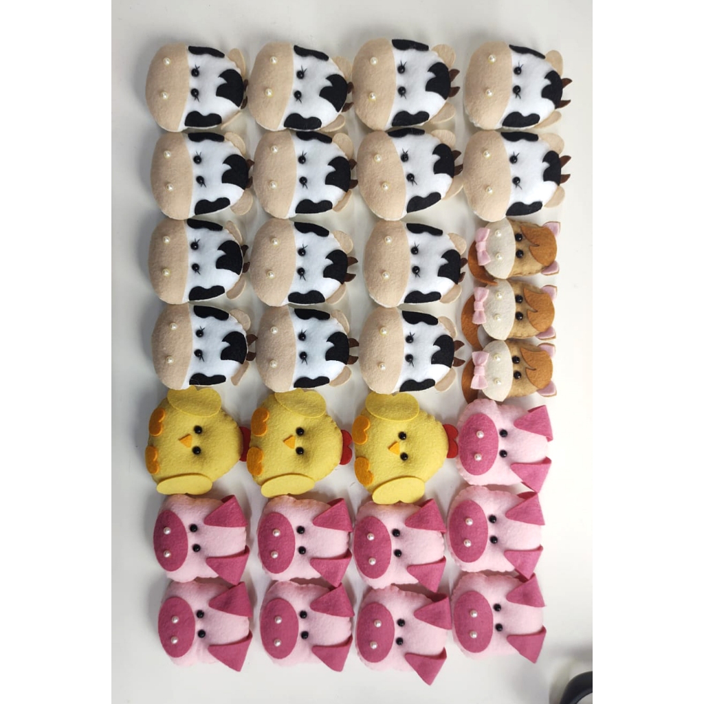 Aplique de Fazendinha em feltro para Vestido ou Lembrancinha