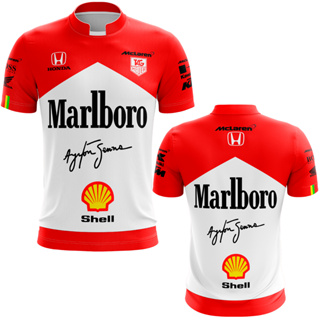 Camisa Camiseta Mclaren Marlboro Senna F1 Dry-fit Personaliza Com Nome 2025 em Oferta na Shopee
