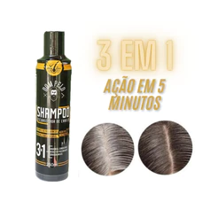 Shampoo Escurecedor De Cabelos e Barba Brancos Grisalhos Dom Pelo