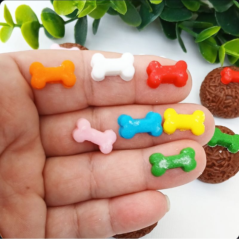 Ossinho de açúcar patrulha canina, mix de cores PRONTA ENTREGA,SPRINKLES em Oferta na Shopee