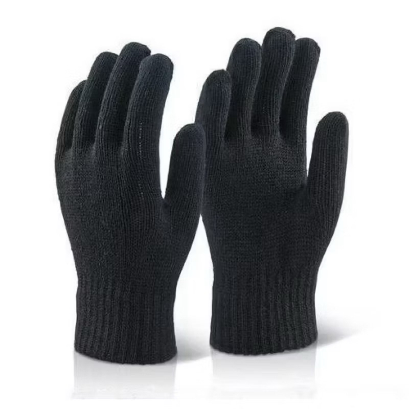 luva preta GG kit 12/24/36/48 pares de lã adulto para inverno