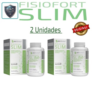 kit 2 Fisiofort Slim Suplemento Alimentar 60 Cáps. com + Biotina + Selênio+ Cromo - Biocêutica em Oferta na Shopee