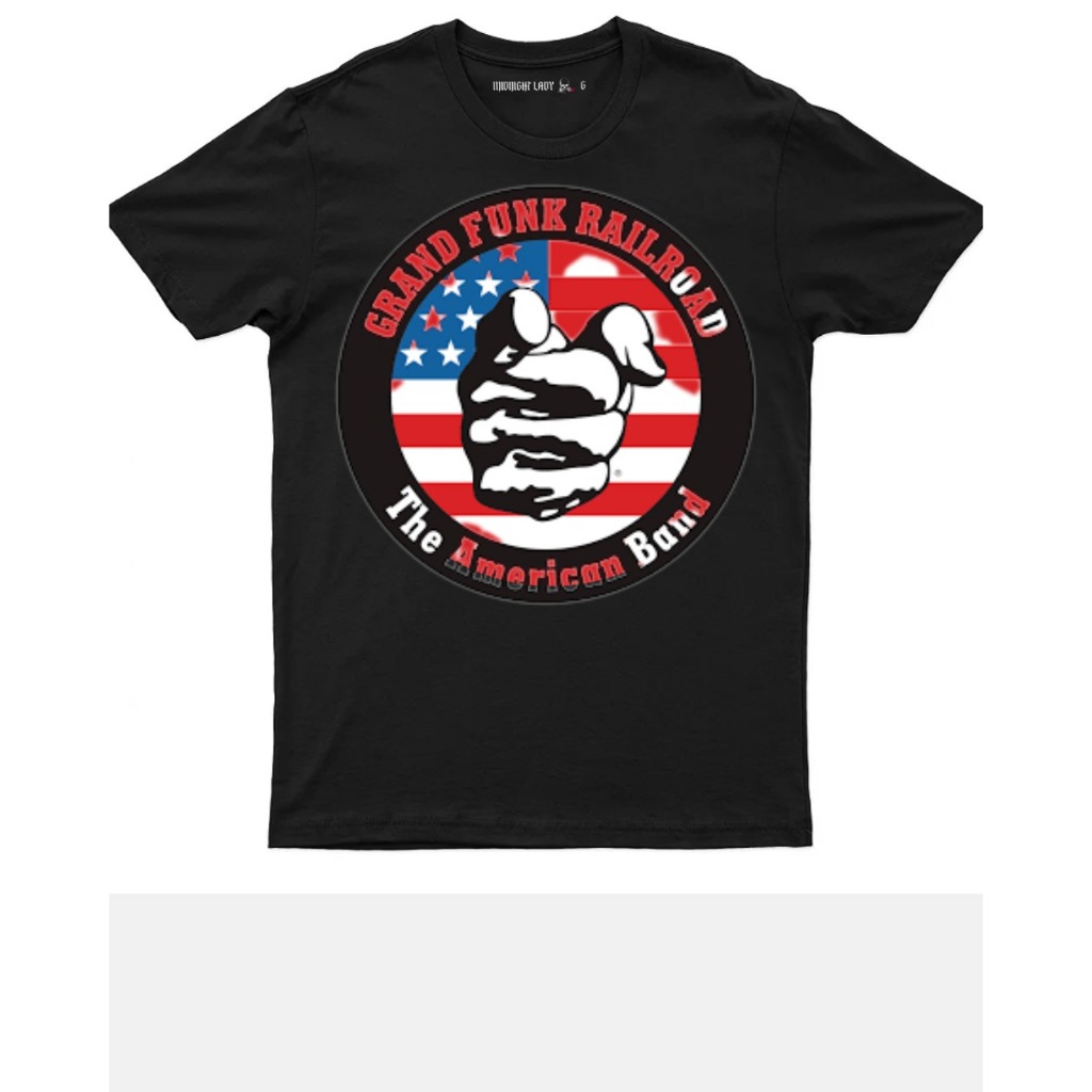 Camiseta GRANDFUNK RAILROAD - AMERICAN BAND - HARD ROCK 70s DTF ALTA QUALIDADE ROCK PLUS SIZE