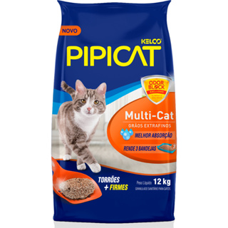 Areia Pipicat Multi-Cat Odor Block Areia Higiênica para Gatos 12kg em Oferta na Shopee