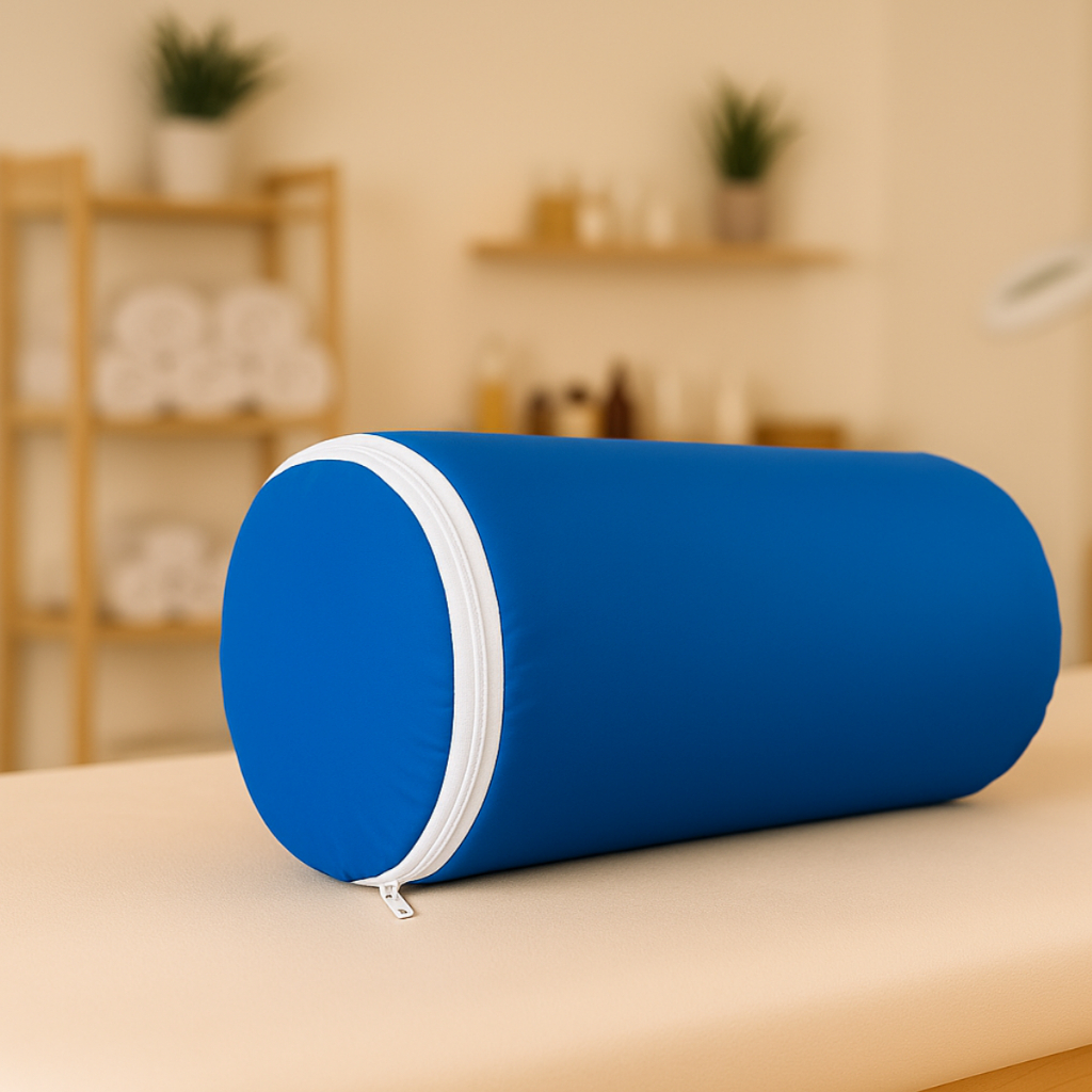 Rolo posicionador ortopédico para massagem fisioterapia exercício apoio 15cm x 25cm + Capa removível