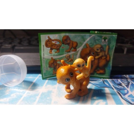 Kinder Ovo Coleção Natoons: Macaco Com Filhote