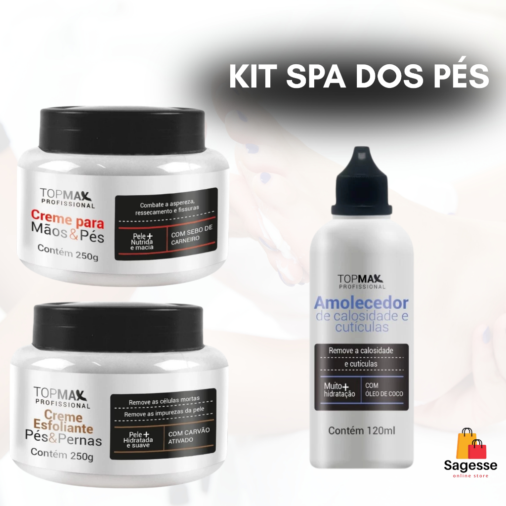 KIT SPA PARA OS PÉS - PROFISSIONAL - 620g em Oferta na Shopee