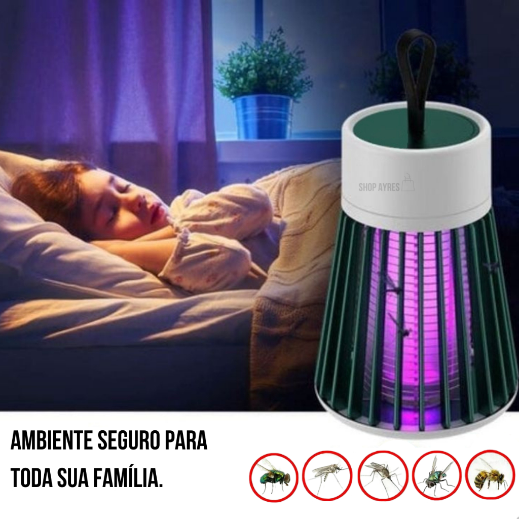 Lâmpada Elétrica Mata-Mosquitos Com Luz UV Usb Recarregável Armadilha Para Insetos em Oferta na Shopee