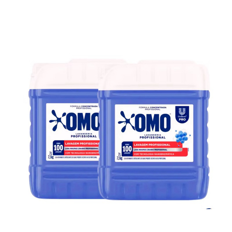 Kit 2und Lava Roupas Líquido Lavanderia Pro Omo 7L