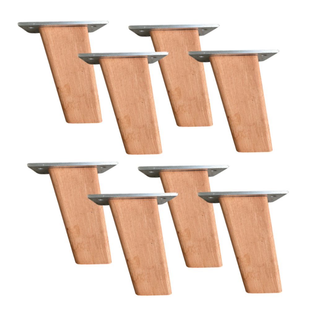 Kit 8 Un Pé Palito Retro Para Móveis 10cm Com Base Madeira Eucalipto em Oferta na Shopee