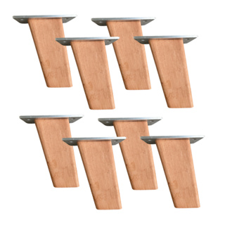 Kit 8 Un Pé Palito Retro Para Móveis 10cm Com Base Madeira Eucalipto em Oferta na Shopee