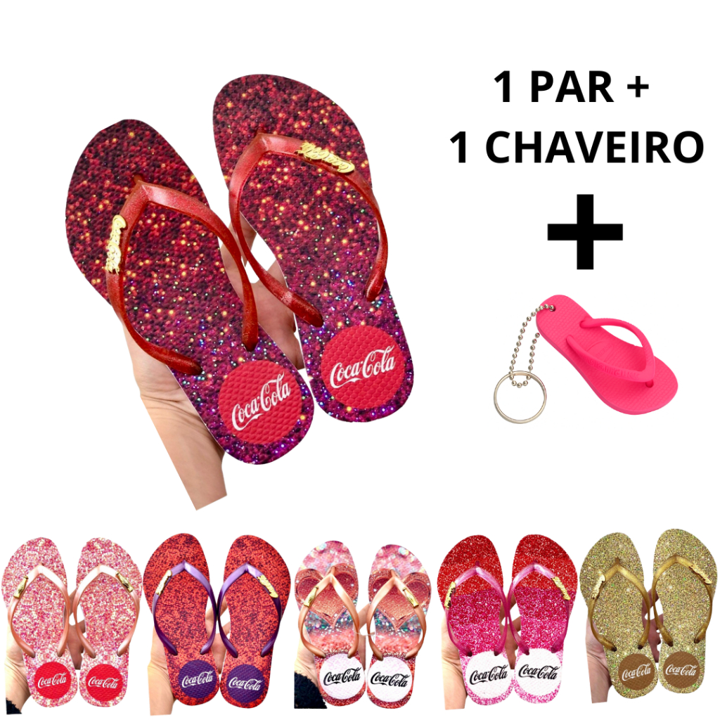Chinelo Coca Feminino Chinela Feminina CCF GGR2 em Oferta na Shopee