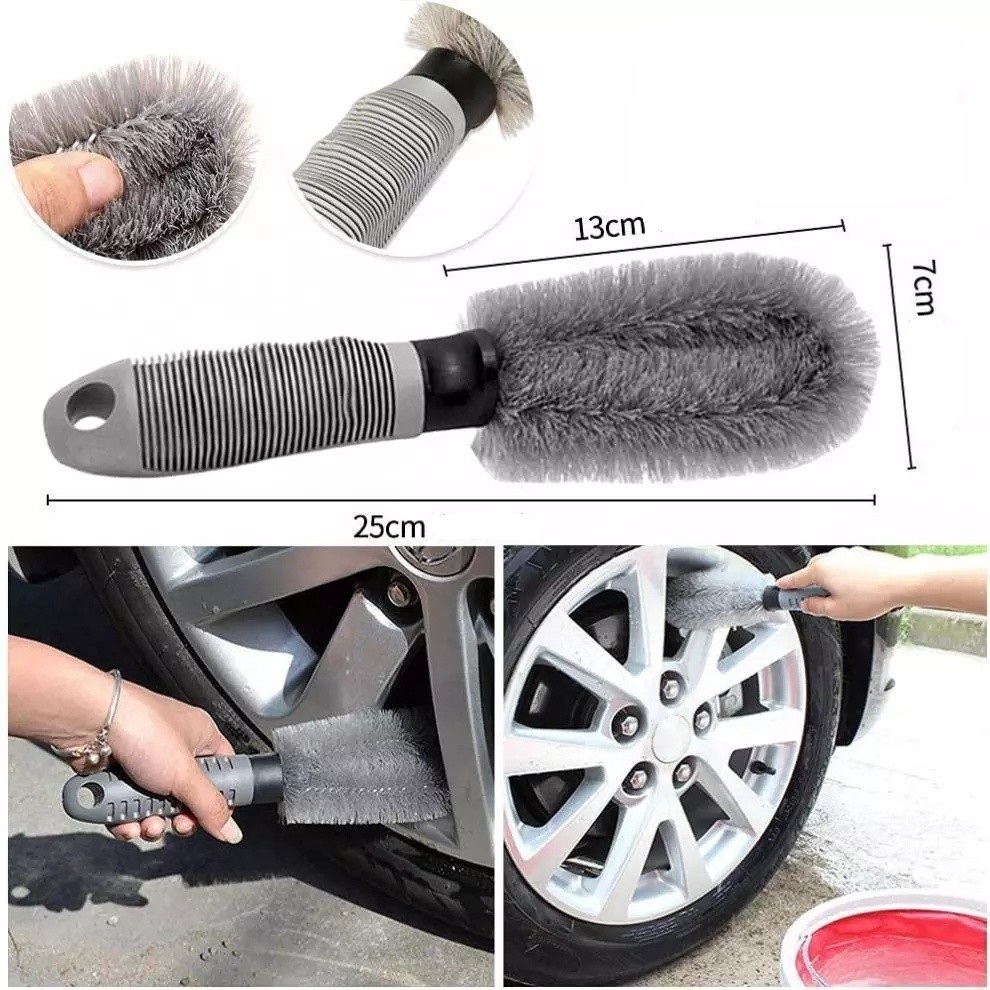 Escova de Limpeza de Rodas de Carro Profissional Limpeza de Pneus Cuidado Automático de Detalhamento em Oferta na Shopee