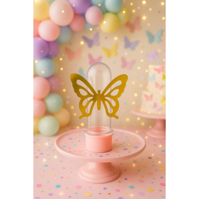 🦋 Aplique Borboleta Dourada | Lamicote para Festa, Tubetes e Lembrancinhas |Aplique Borboleta 🦋