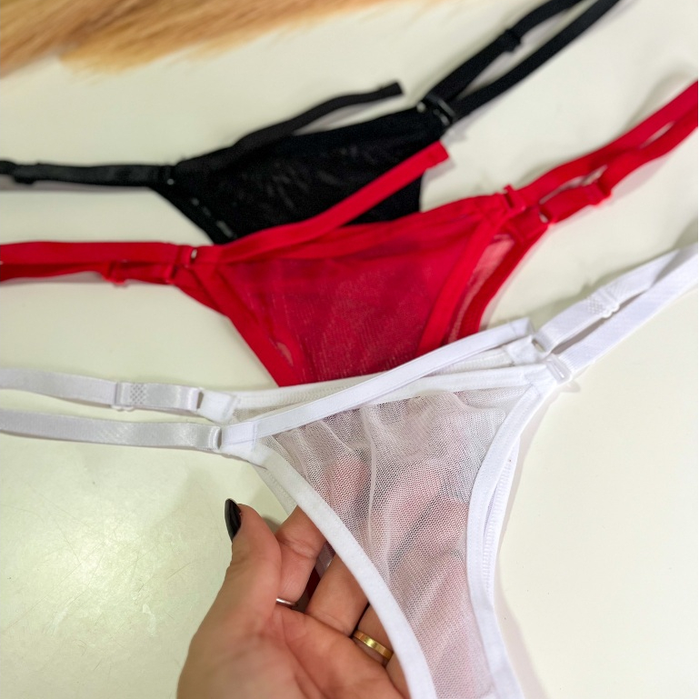 kit 10 tangas tule para personalizar atacado fio dental calcinha regulável dia dos namorados sem letras lingerie revenda em Oferta na Shopee