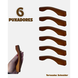 Puxadores alça Madeira Maciça – Design Anatômico e Acabamento Envernizado em Oferta na Shopee