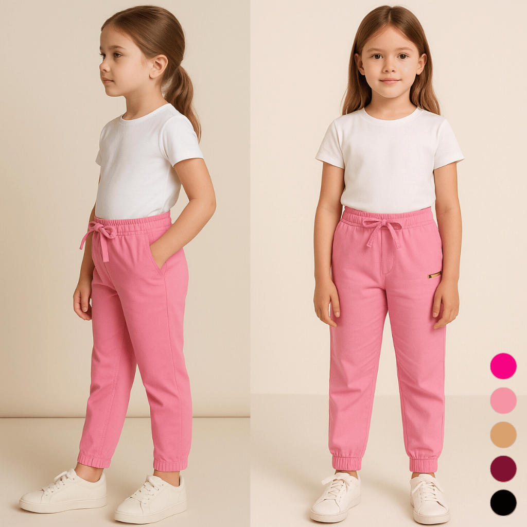 Calça Bengaline Infantil Menina Moda Tendência Blogueirinha Rosa Preto Bordô Bege Inverno Frio Top em Oferta na Shopee