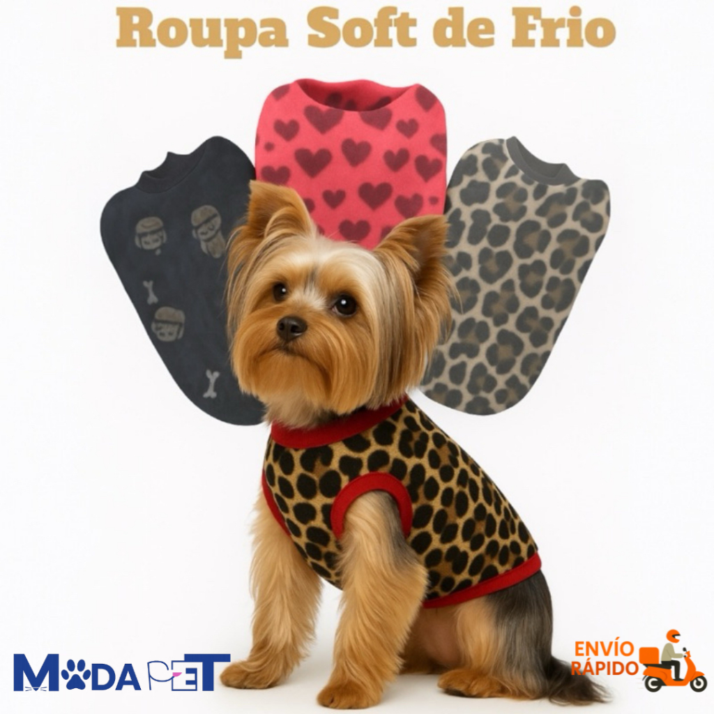 Roupinha Cachorro De Inverno Roupa Soft de Frio Para Cachorros