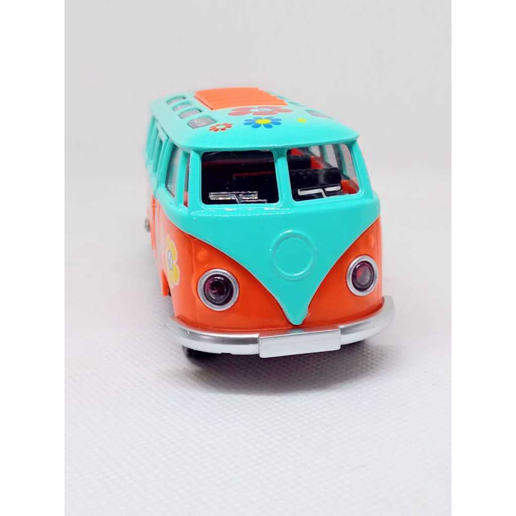 Miniatura  Kombi Corujinha Peace Love 1:36 metal Diecast colecionável