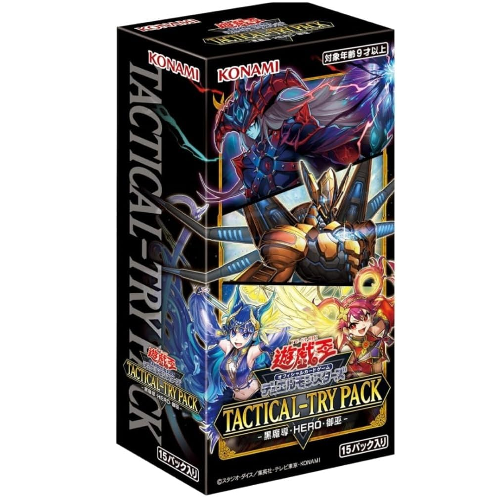 Yugioh OCG OFFICIAL CARD GAME Duel Monsters Tactical-TRY TRI PACK PACK - Black Magic HERO, Miko -BOX