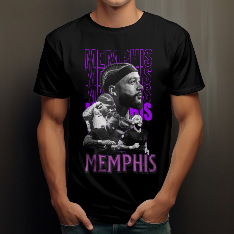 Camisa Camiseta  Básica Memphis Depay Futebol Corinthians Personalizada StreetWear 100% Algodão