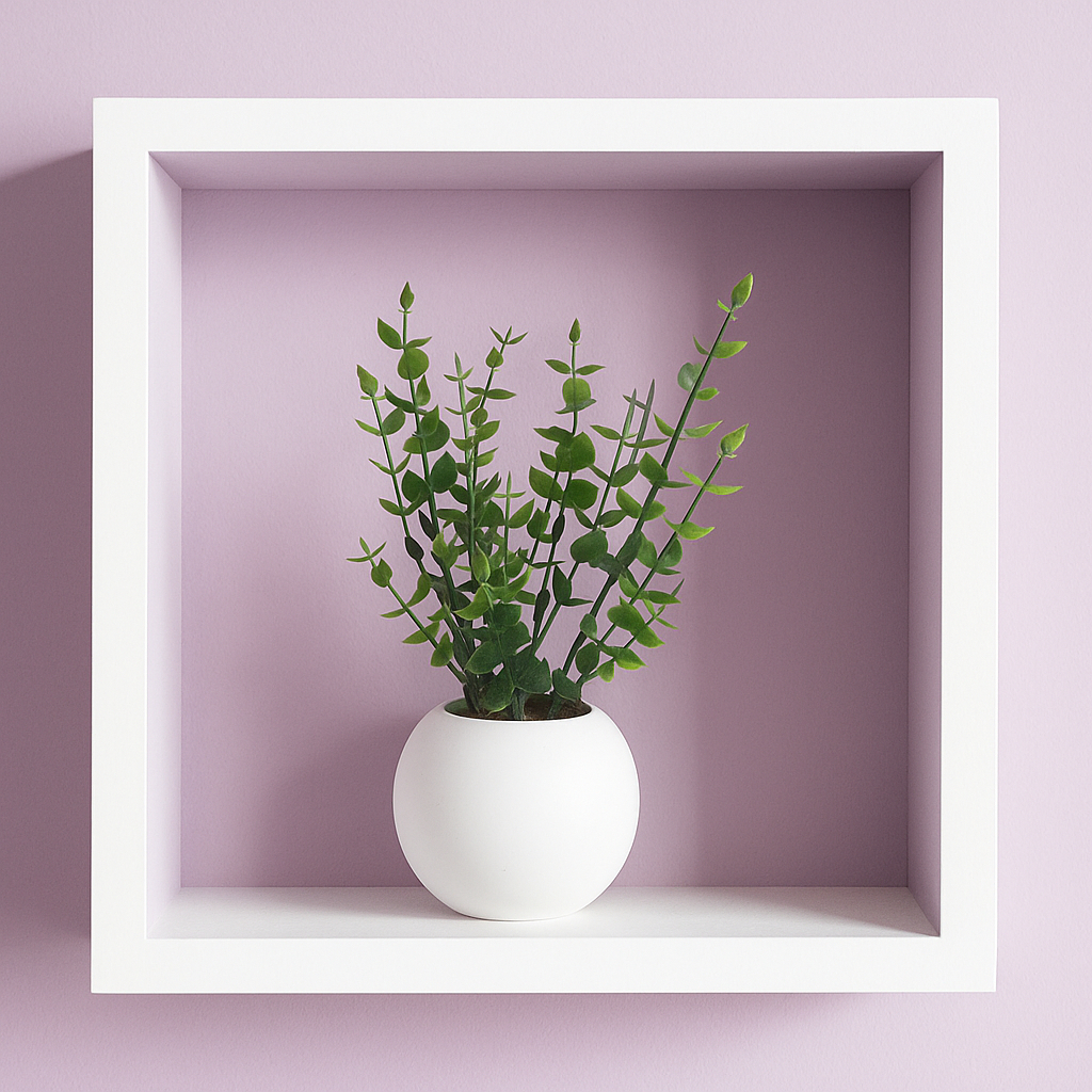 Cachepot Decorativo Arranjo Completo de Eucalipto Com Vaso