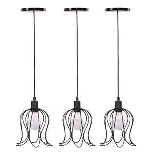 Kit 3 Pendentes Luminária Aramado Tulipa – Design Moderno e Elegante para Sala, Cozinha ou Quarto em Oferta na Shopee