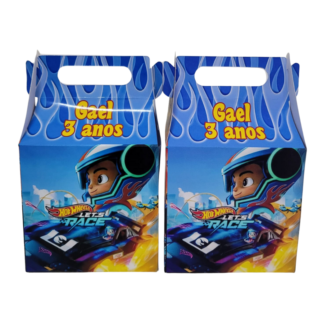 Caixinhas Hot Wheels Lembrancinha para Festa de Aniversário Maletinhas Personalizadas | Nome e Idade | Festa Infantil