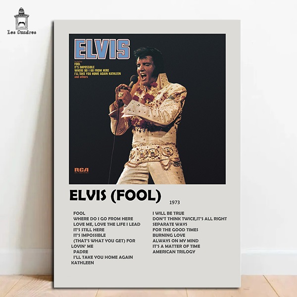 Quadro Placa Decorativa Elvis Presley Elvis Fool em MDF 28x20cm