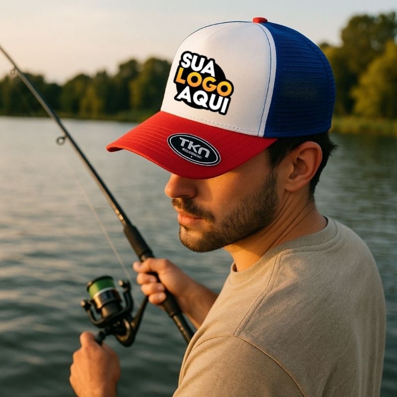 Boné Personalizado TKM Trucker Aba Curva | Logo em DTF | Snapback