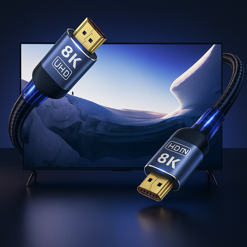 Cabo HDMI 8k 2.1 2m ou 3m Ultra High Speed 48Gbps 120Hz HDR ARC 3D 12Bit Para TV, Monitor ...