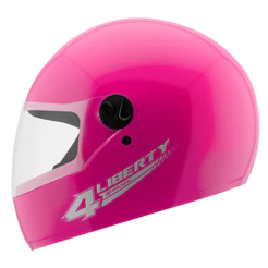 Capacete Rosa Tamanho 58 Pro Tork Viseira Cristal Casco ABS Cinta Jugular Fecho Revestido Em EPS