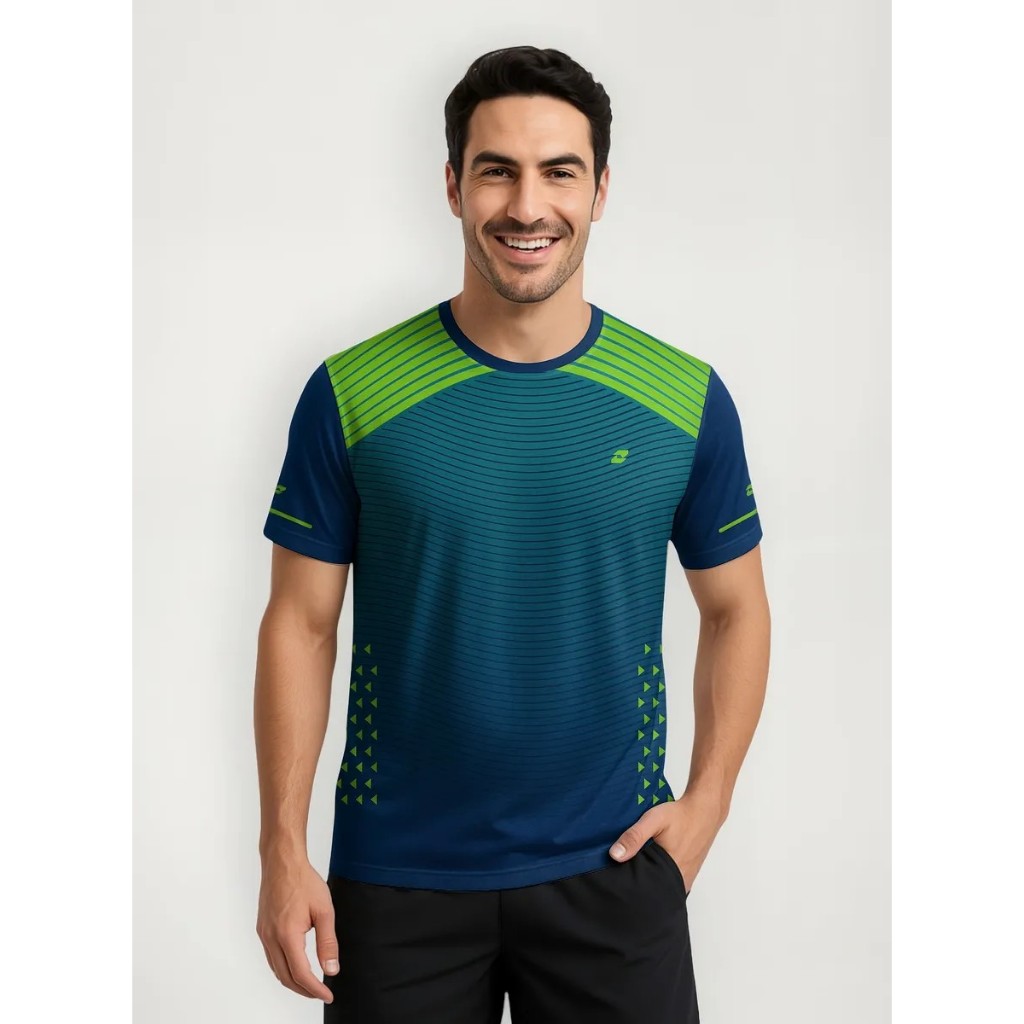 Camiseta Masculina Esportiva Corrida Academia Dry Fitness Slim Proteção Solar U.V.
