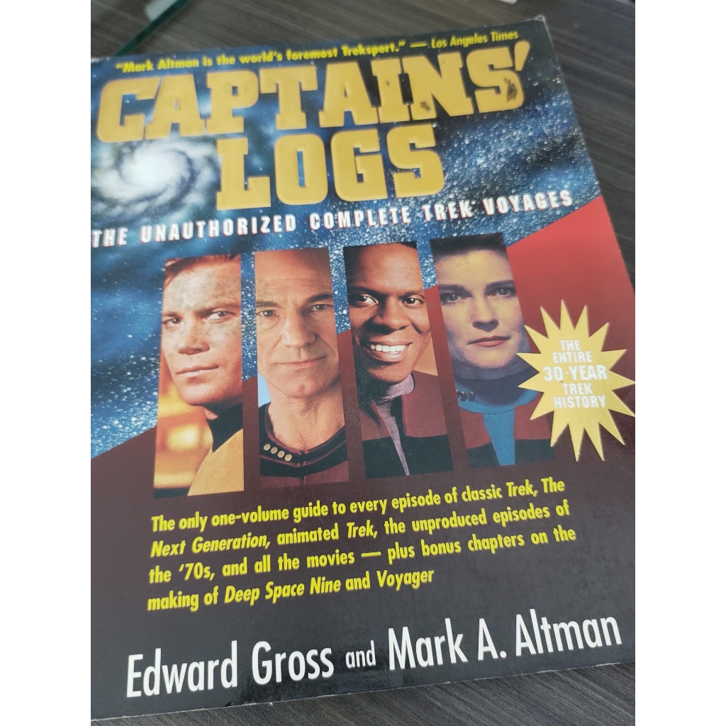 Livro Captains Logs the Unauthorized Complete Trek Voyages Edward Gross and Mark A. Altman Startrek Jornada nas Estrelas