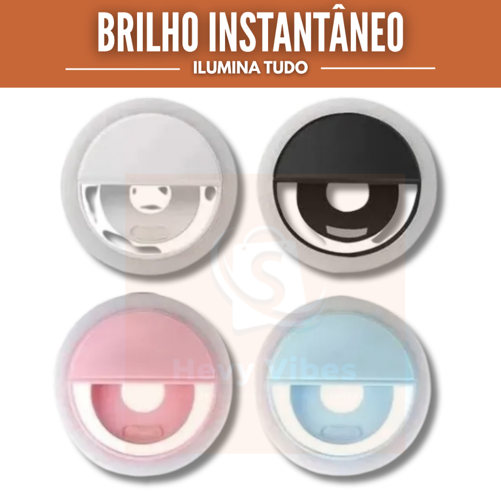 Anel Luminoso Para Celular Flash Selfie Mini Ring Light Clip LED