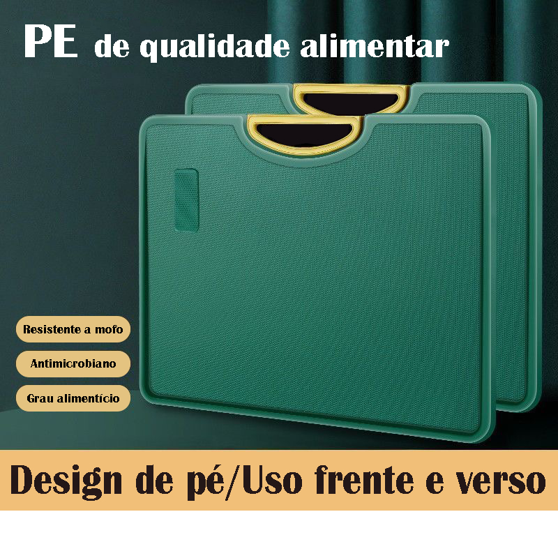 Tábua de Corte Retangular Antibacteriana À Prova De Mofo Com Alça Anti-rachaduras Cozinha em Oferta na Shopee