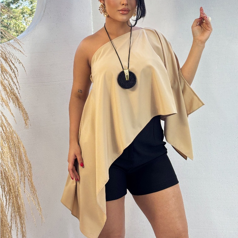 Blusa feminina capa com top