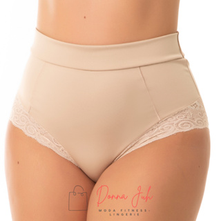 Kit 2 Calcinha Modeladora Cintura Alta com Renda – Conforto e Sustentação P M G GG em Oferta na Shopee