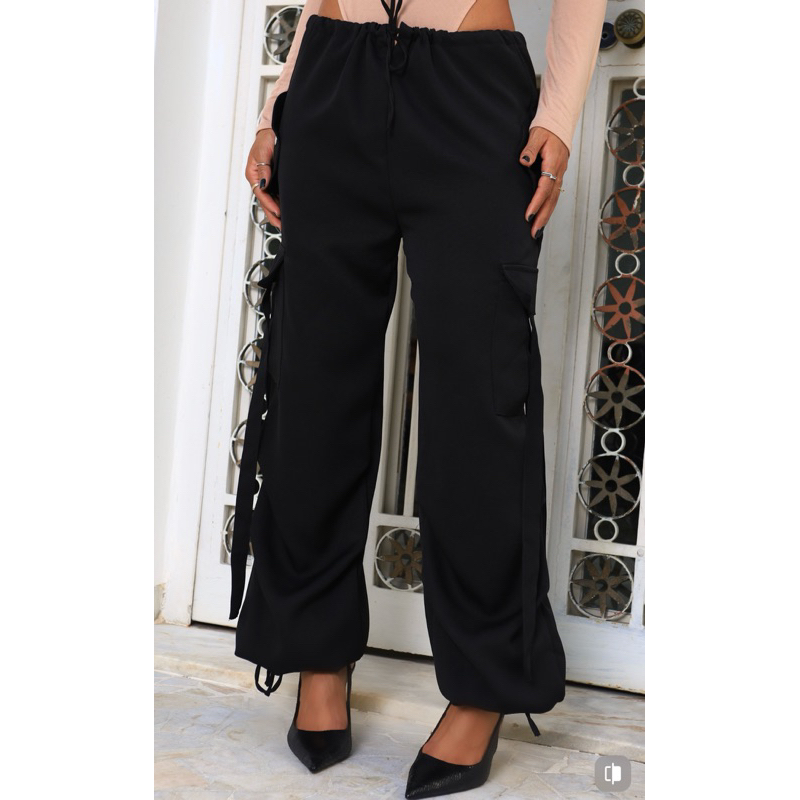 Calça Blogueira Jogguer Wide Leg Moda Gringa Moda Blogueira Ajustável Cargo Modinha Alfaitaria