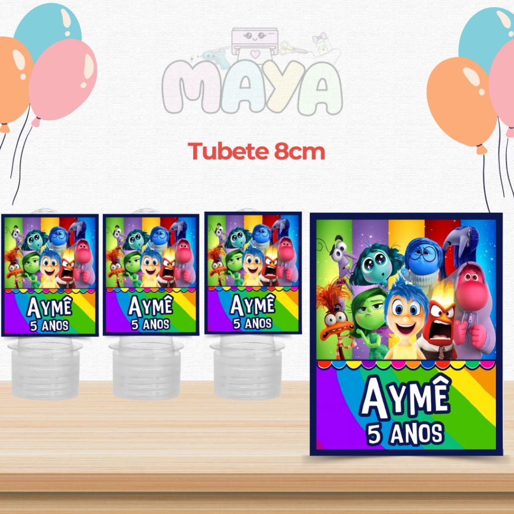 TUBETES DIVERTIDAMENTE 20 UND 8CM + 20 RÓTULOS PERSONALIZADO FESTA PERSONALIZADA DIVERTIDAMENTE LEMBRANCINHAS