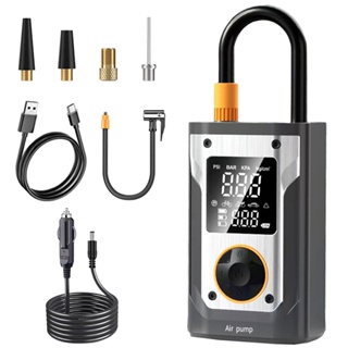 Inflador De Pneus De 150 Psi Compressor De Ar Portátil E Lcd em Oferta na Shopee