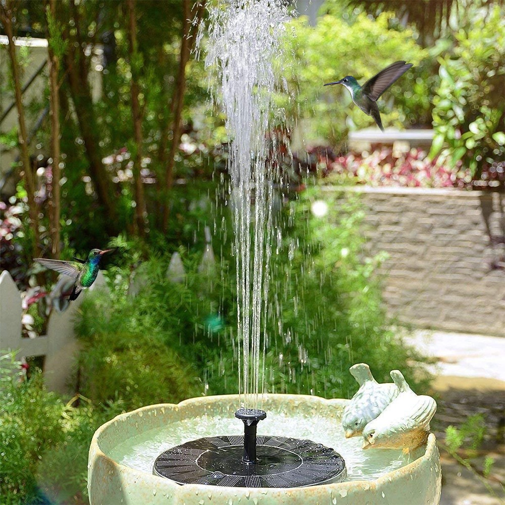 Fonte Solar Para Banho De Pássaros Flutuante Independente Jardim E Terraço , Sem Necessidade De Bateria , Simples Conven